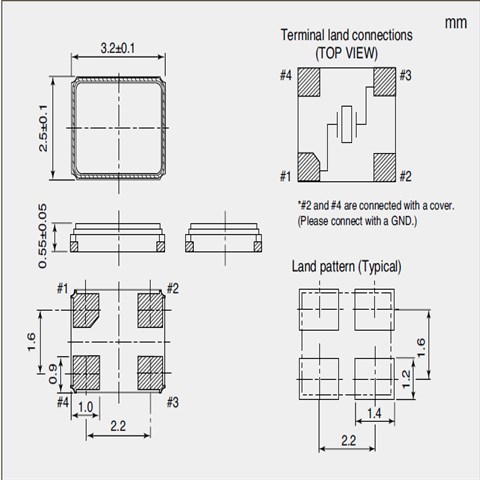 NDK晶振,贴片晶振,NX3225SA晶振,NX3225SA-16.000MHZ-STD-CSR-1晶振