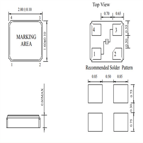 鸿星晶振,贴片晶振,E1SB晶振,无源石英晶振