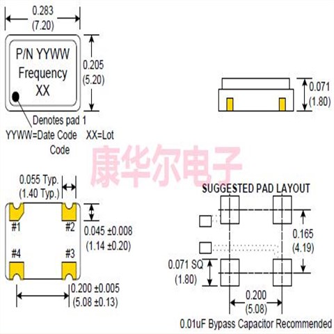 C33xx系列时钟晶体振荡器,CRYSTEK瑞斯克晶振,C3392-24.000MHz晶振