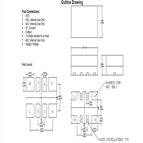 Greenray温补振荡器,T52-T57-C-3.3-LG-24.0 MHz-E,微波接收机6G晶振