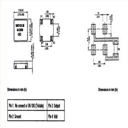 GED晶体振荡器,SMD100.3C(E/D)-36.000MHz,7050mm,CMOS,SMD100系列