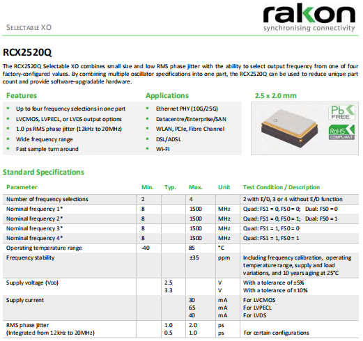 RCX2520Q 2520 OSC