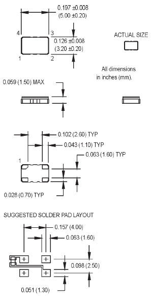 M6053 M6054 5032 TCXO VCTCXO