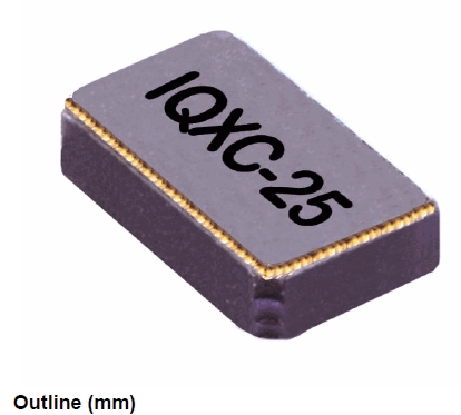 IQXC-25手表晶体,32.768kHz-IQXC-25-20/-/-/12.5,IQD晶振,2012mm